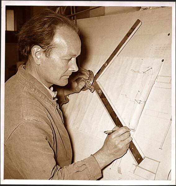 Fernand Petzl a műhelyében